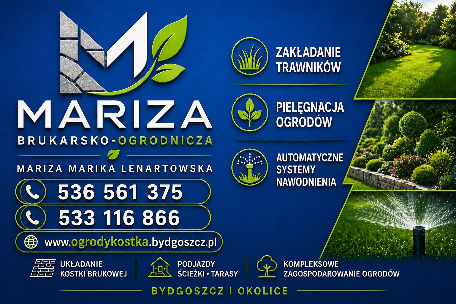 MARIZA – Kostka brukowa, trawniki, ogrody i nawodnienia | Bydgoszcz i okolice